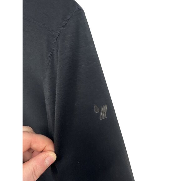 REI Womens UPF 50+ Black Long-Sleeve Half-Zip Performance Shirt Size L - Picture 3 of 8